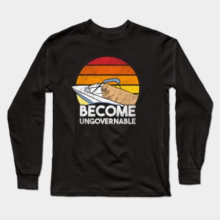 Freya the walrus - Become Ungovernable Retro Long Sleeve T-Shirt